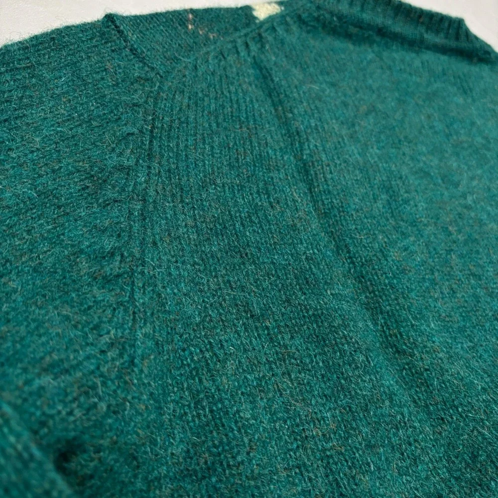 Pauly and Forbes‎ Sweater Mens L Green Argyle 100% Shetland Wool Grandpa NWT